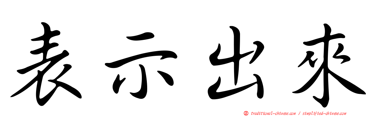 表示出來