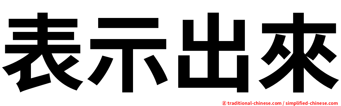 表示出來