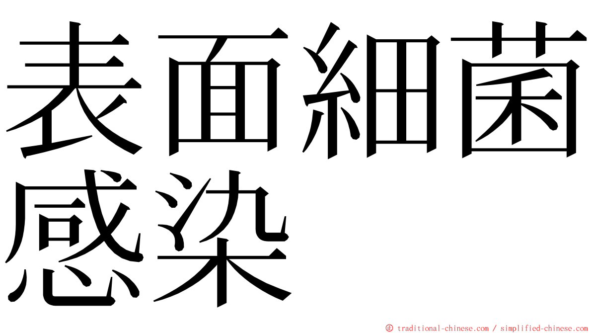 表面細菌感染 ming font