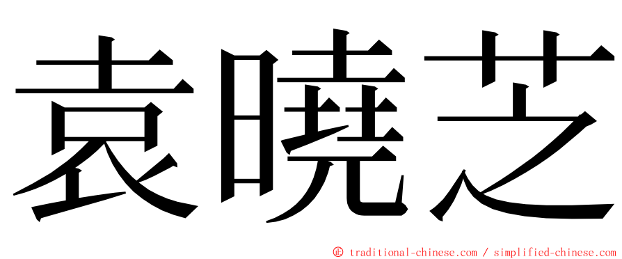 袁曉芝 ming font