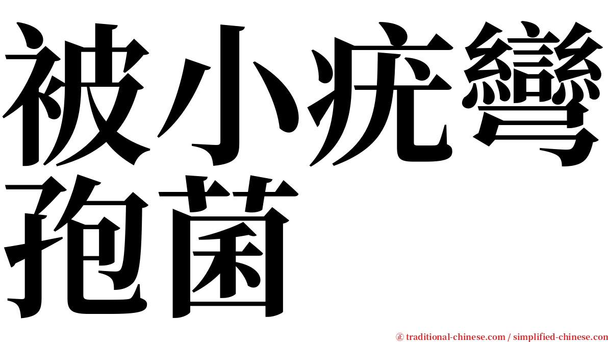 被小疣彎孢菌 serif font