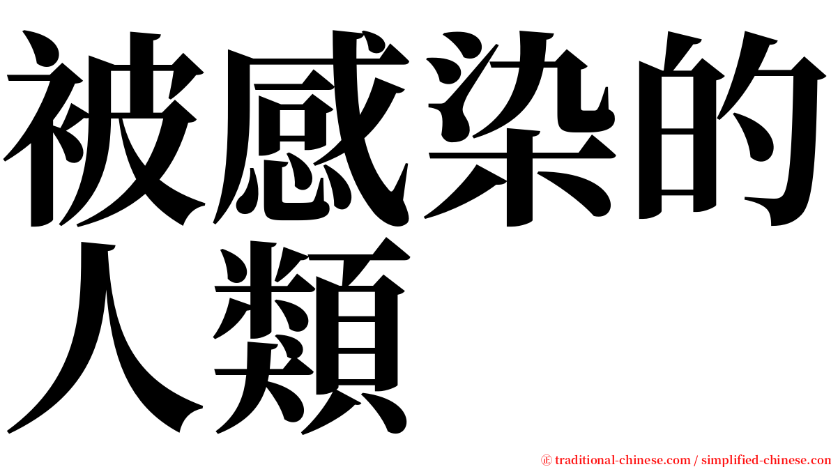 被感染的人類 serif font