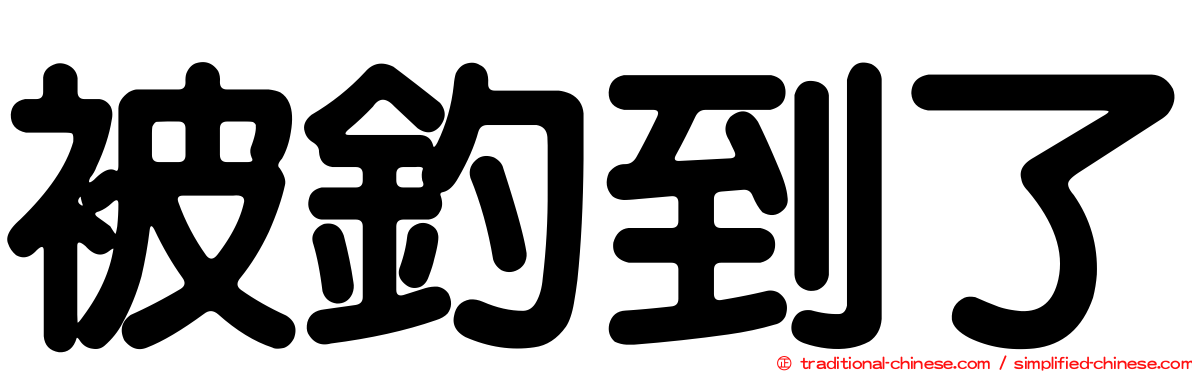 被釣到了