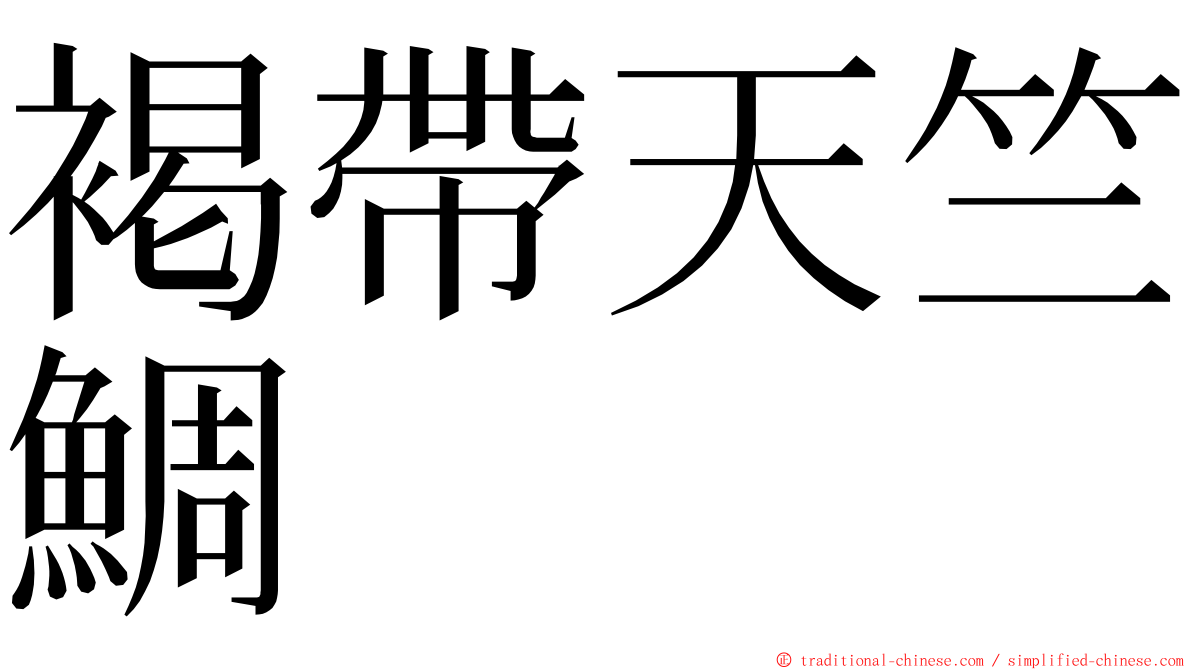 褐帶天竺鯛 ming font