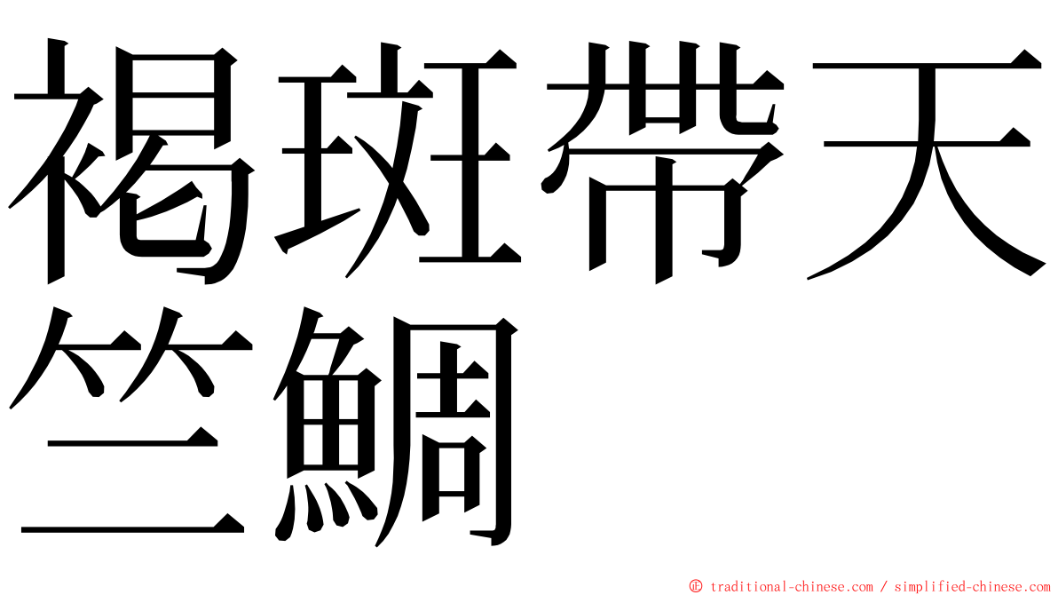 褐斑帶天竺鯛 ming font