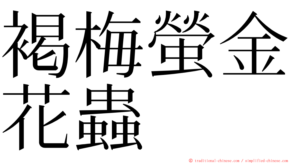 褐梅螢金花蟲 ming font