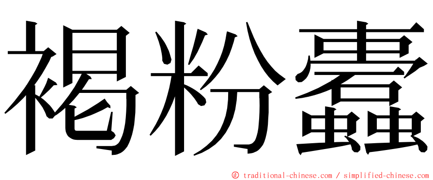 褐粉蠹 ming font