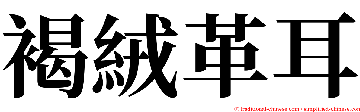 褐絨革耳 serif font