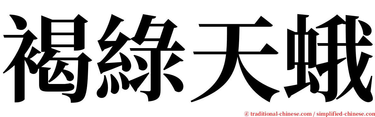 褐綠天蛾 serif font