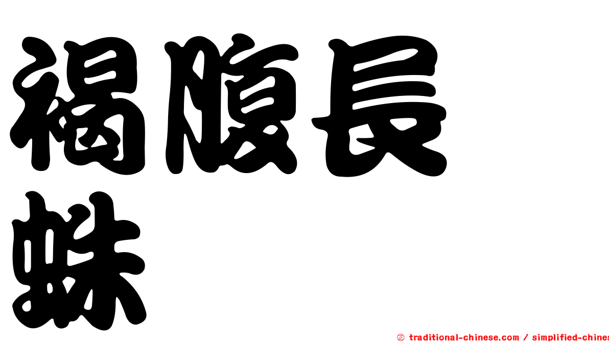 褐腹長蹠蛛