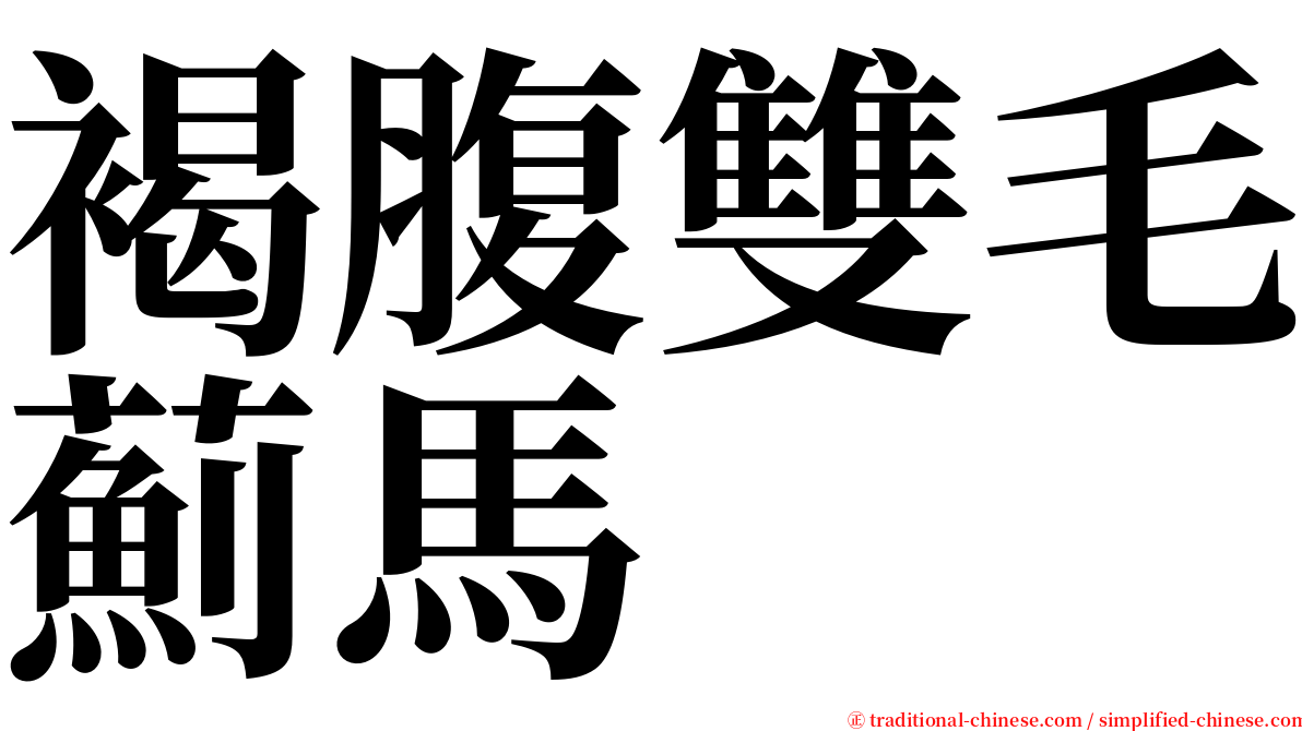 褐腹雙毛薊馬 serif font