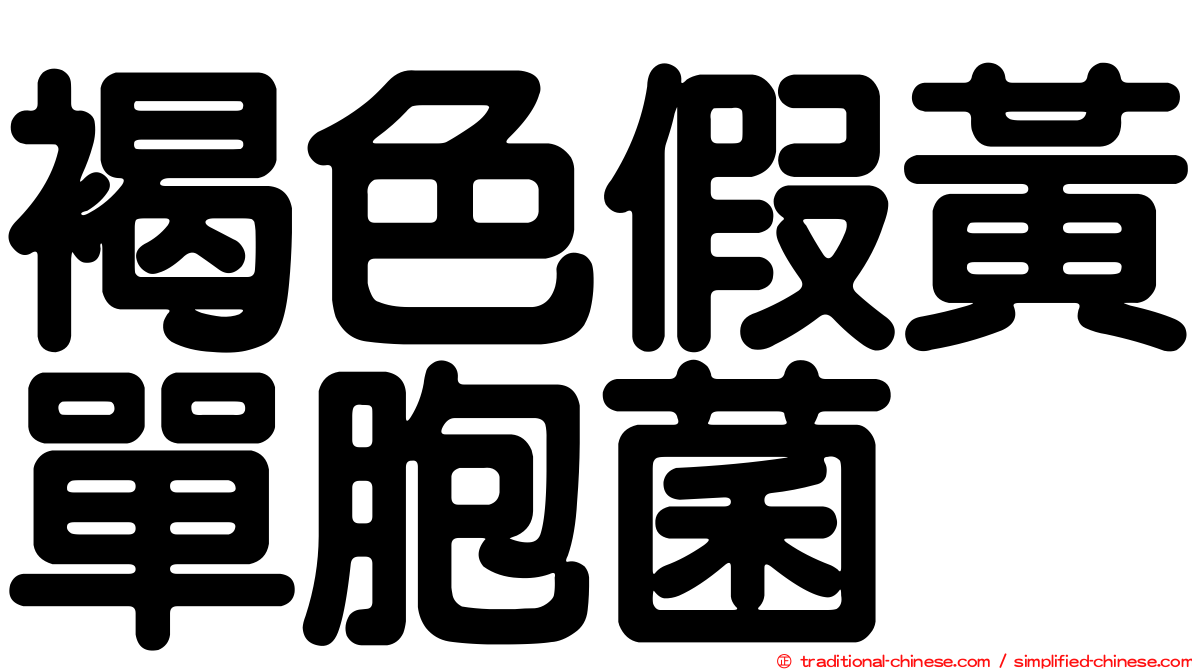 褐色假黃單胞菌