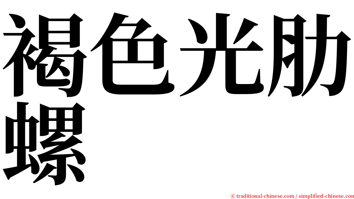 褐色光肋螺 serif font