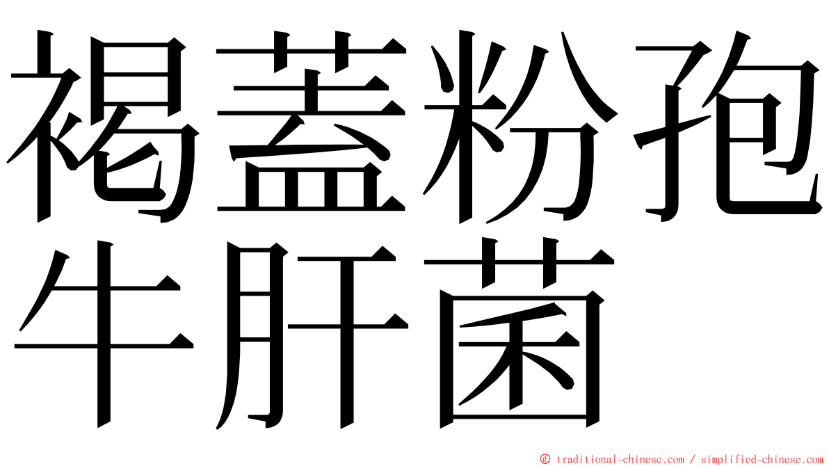 褐蓋粉孢牛肝菌 ming font