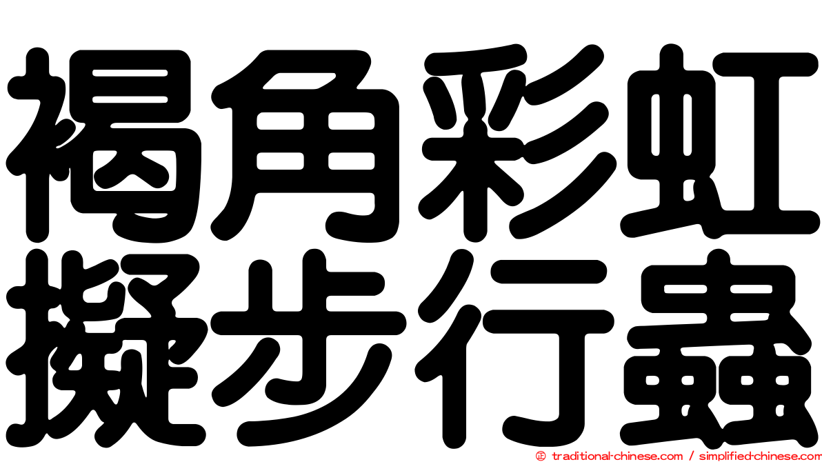 褐角彩虹擬步行蟲