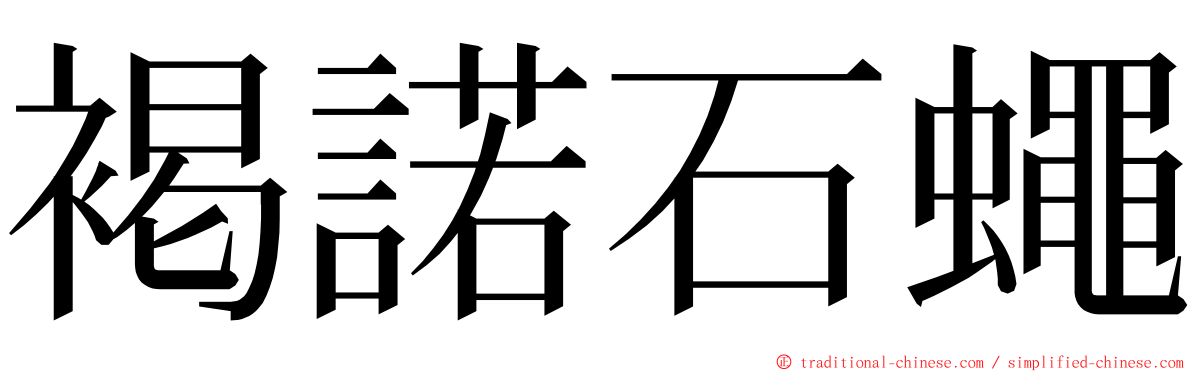 褐諾石蠅 ming font