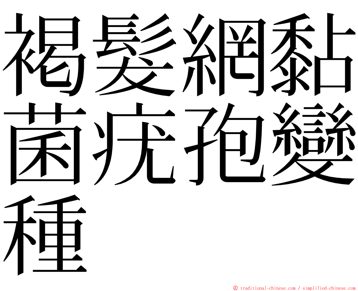 褐髮網黏菌疣孢變種 ming font