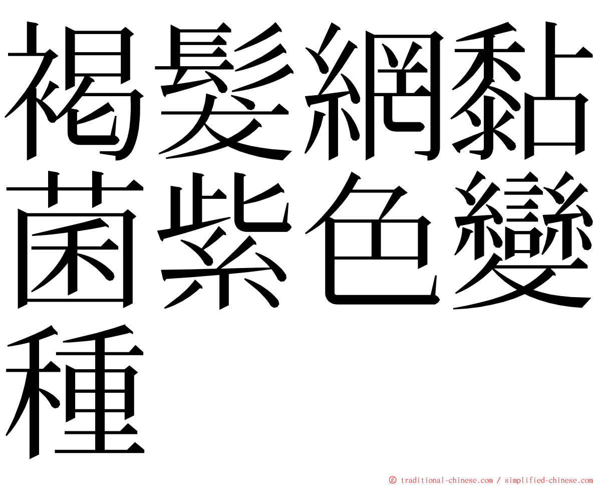 褐髮網黏菌紫色變種 ming font