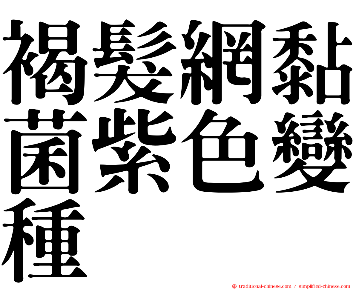 褐髮網黏菌紫色變種