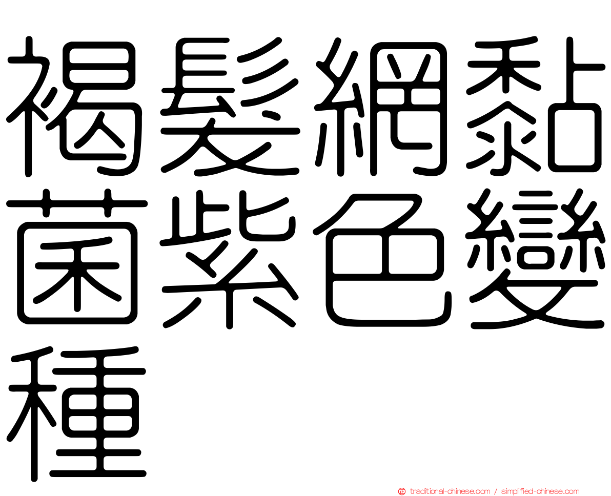 褐髮網黏菌紫色變種