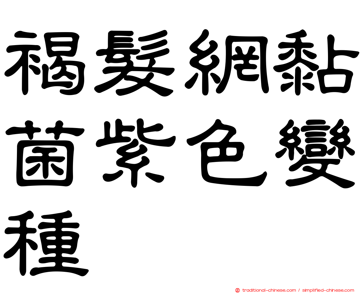 褐髮網黏菌紫色變種