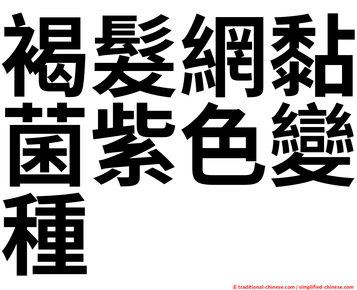 褐髮網黏菌紫色變種
