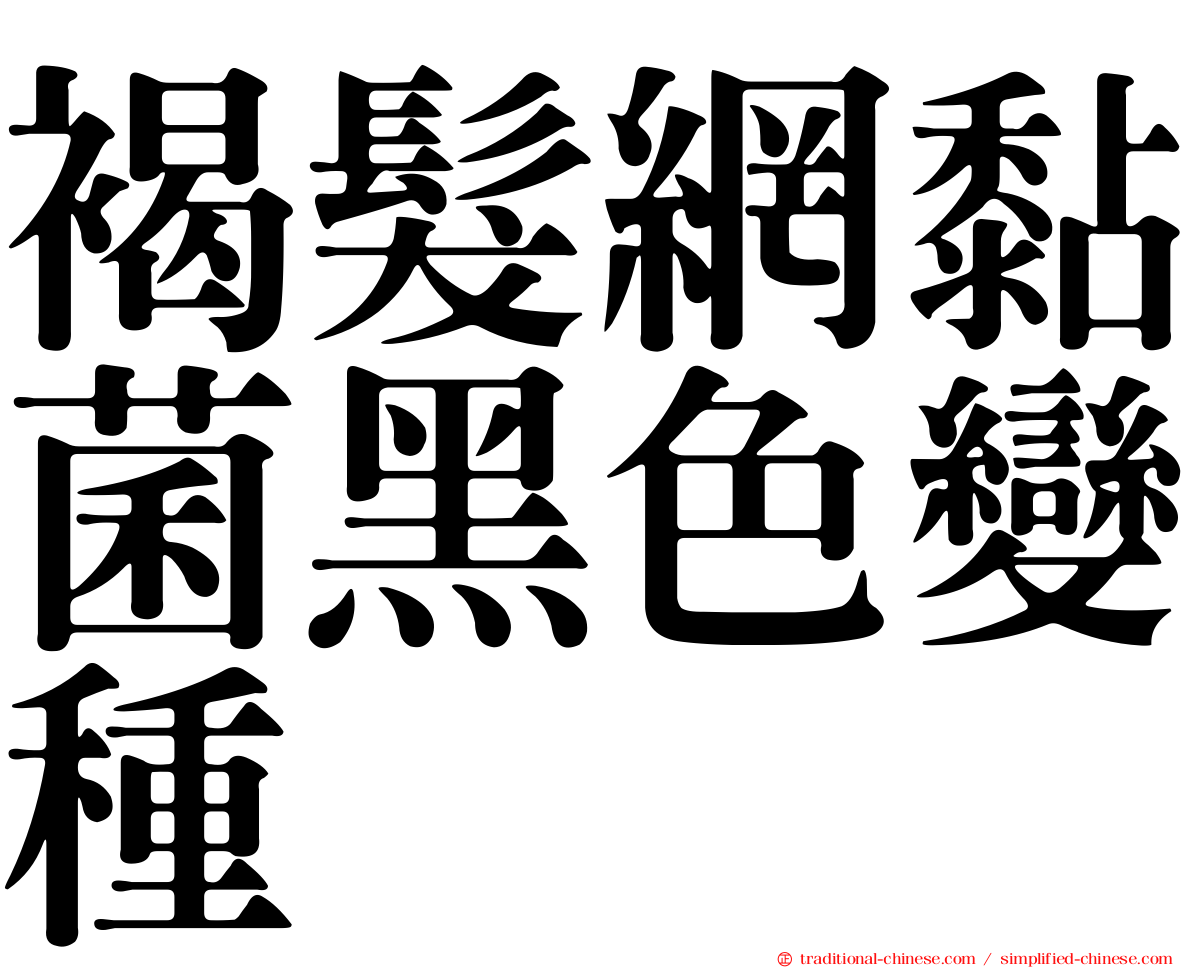 褐髮網黏菌黑色變種