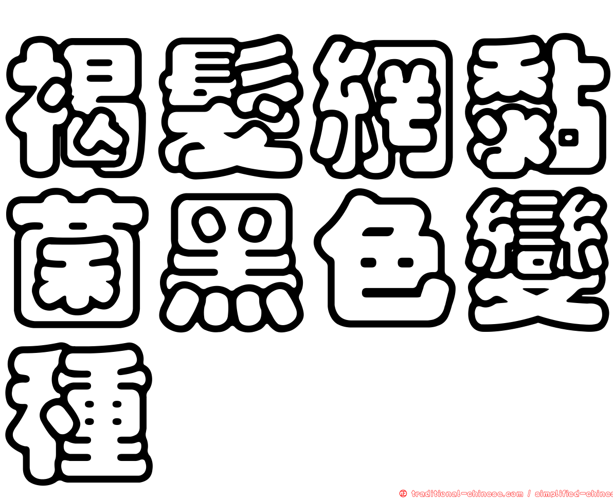 褐髮網黏菌黑色變種