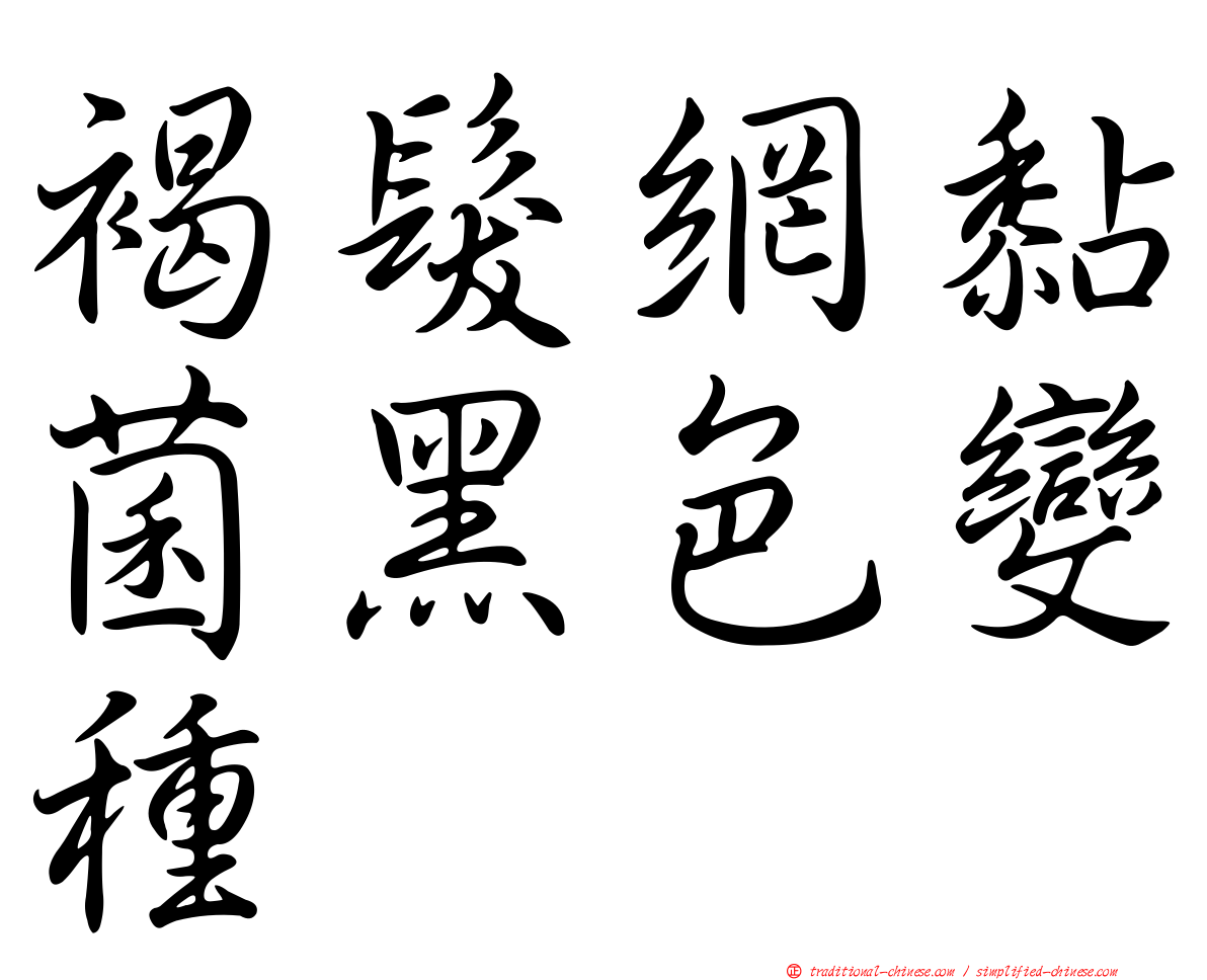 褐髮網黏菌黑色變種