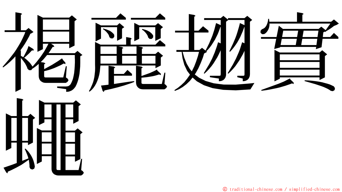 褐麗翅實蠅 ming font