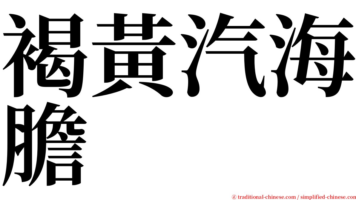 褐黃汽海膽 serif font