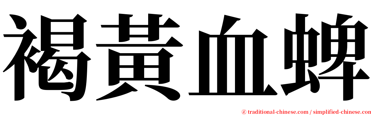 褐黃血蜱 serif font