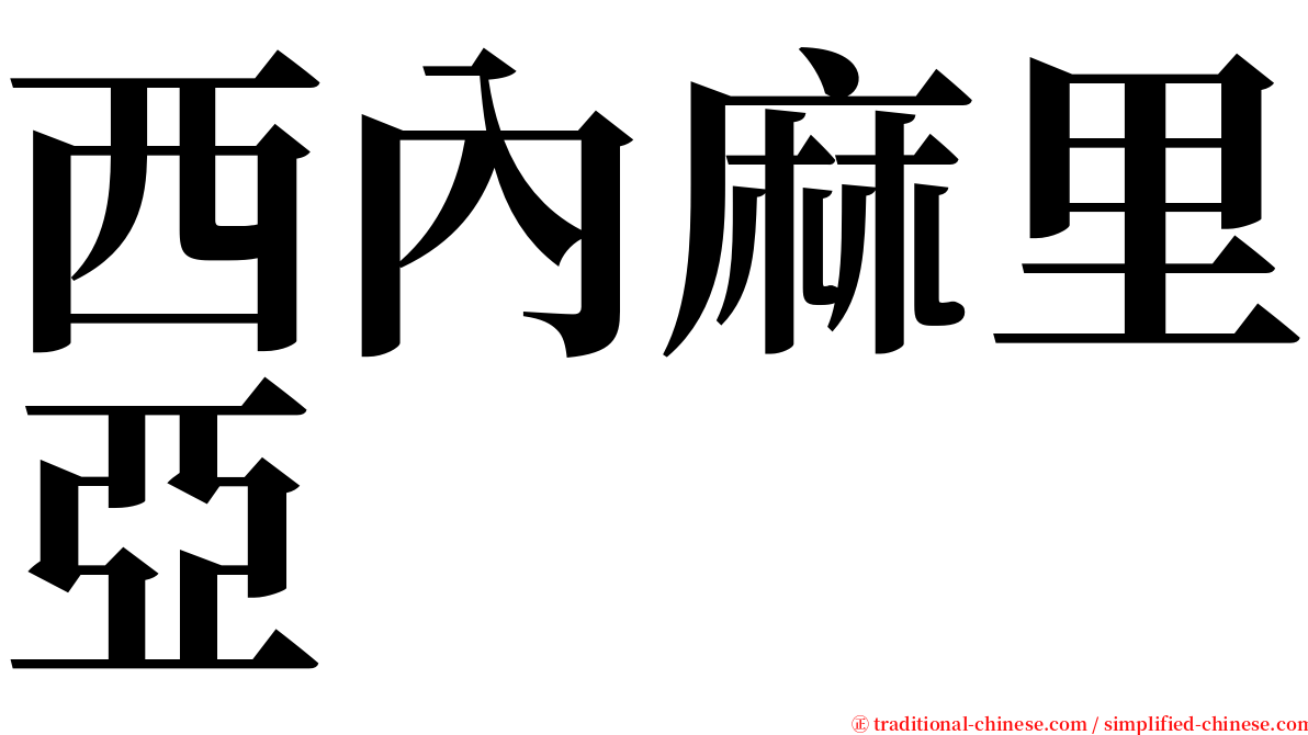 西內麻里亞 serif font