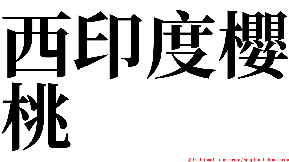 西印度櫻桃 serif font