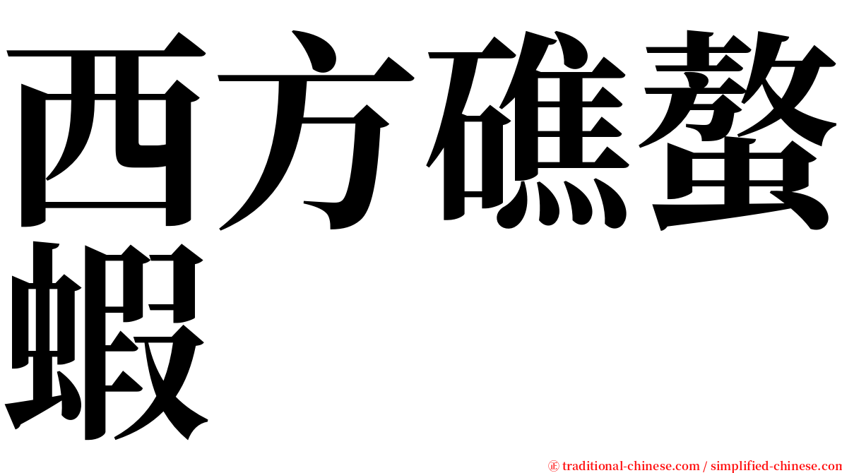 西方礁螯蝦 serif font