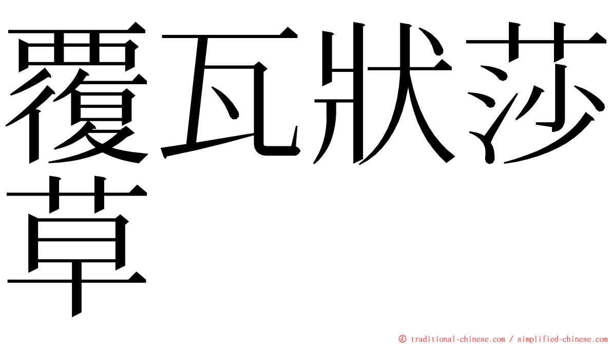 覆瓦狀莎草 ming font