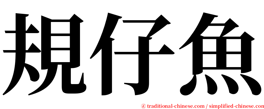 規仔魚 serif font