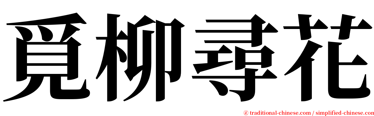 覓柳尋花 serif font