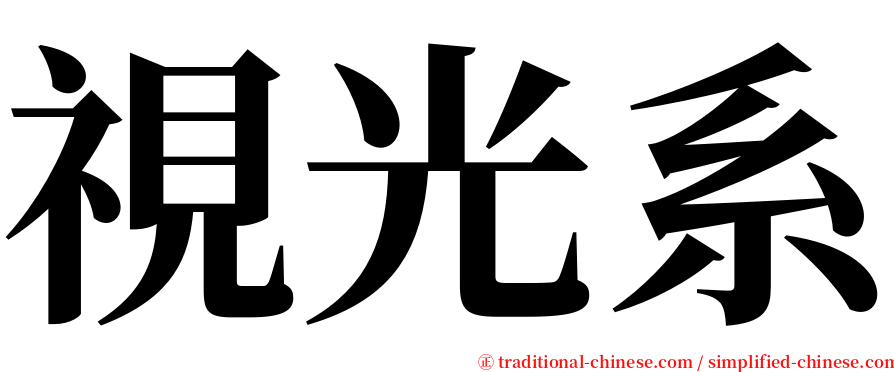 視光系 serif font