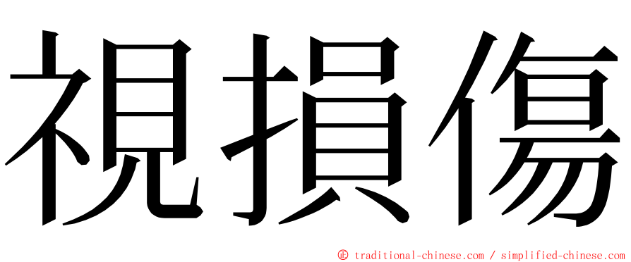 視損傷 ming font