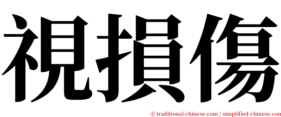 視損傷 serif font