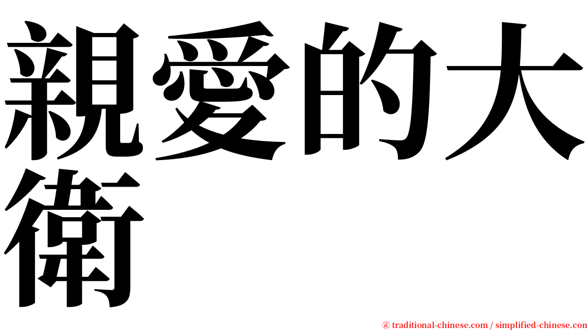 親愛的大衛 serif font