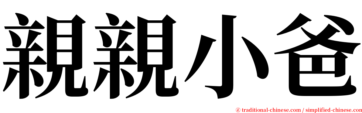 親親小爸 serif font