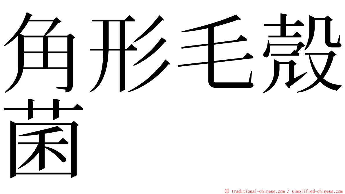 角形毛殼菌 ming font