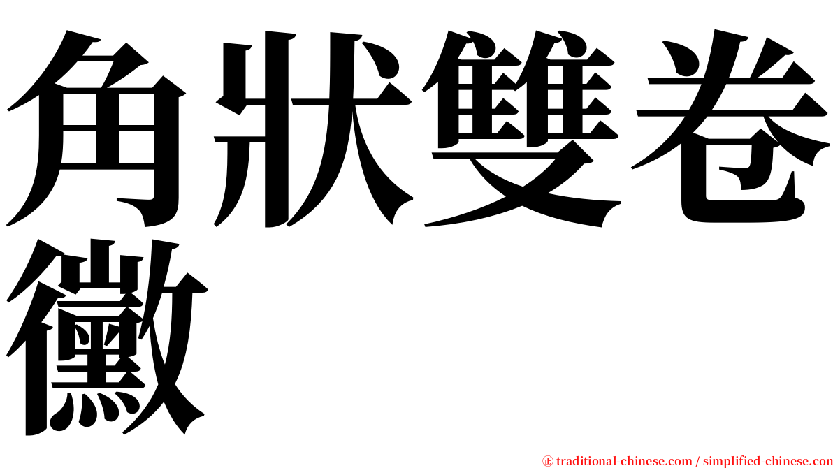 角狀雙卷黴 serif font