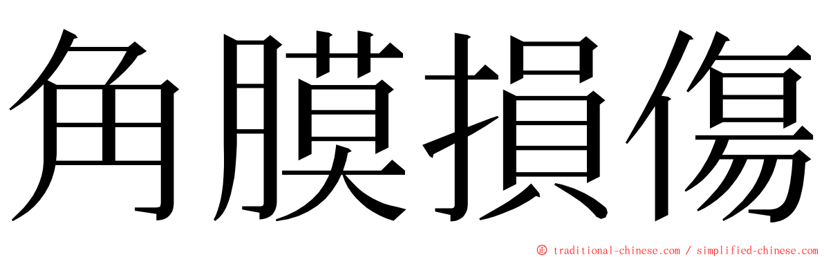 角膜損傷 ming font