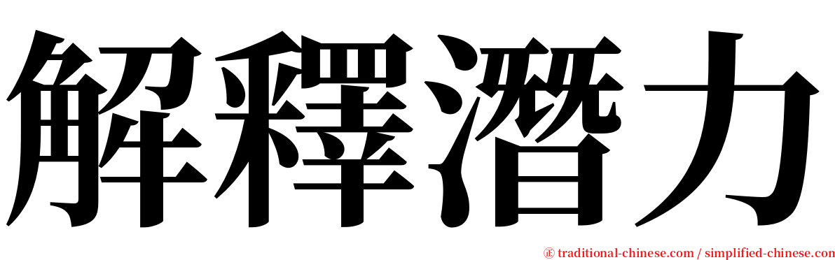 解釋潛力 serif font