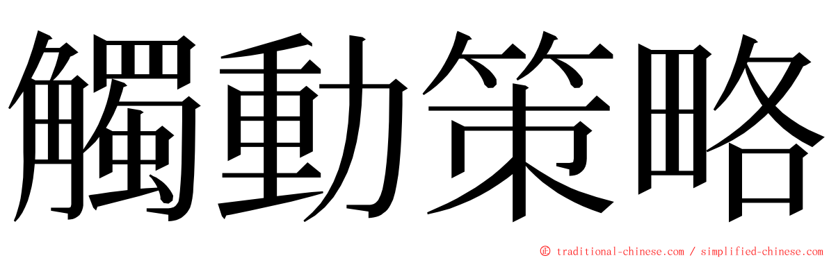 觸動策略 ming font