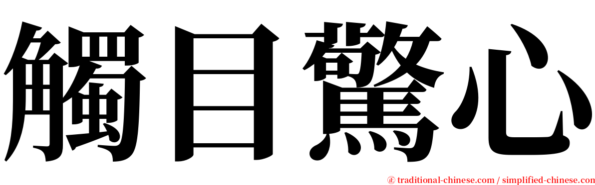 觸目驚心 serif font