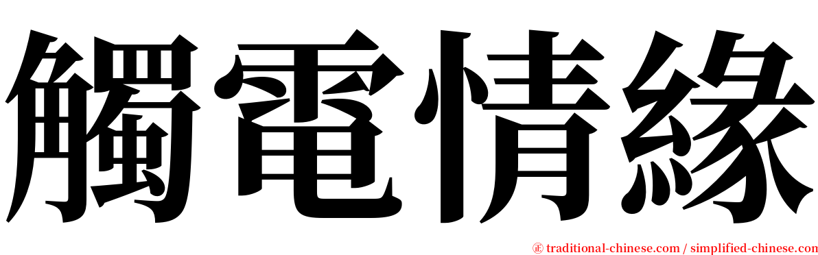 觸電情緣 serif font